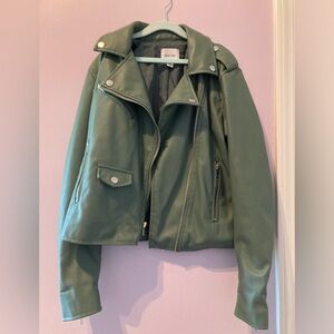 Nine West Faux Leather Moto Jacket, XS